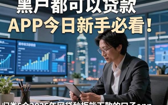 黑户都可以贷款APP今日新手必看！归类5个2026年网贷秒拒能下款的口子app