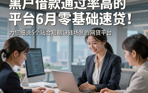 黑户借款通过率高的平台6月零基础速贷！为您细说5个贴合短期缺钱场景的网贷平台