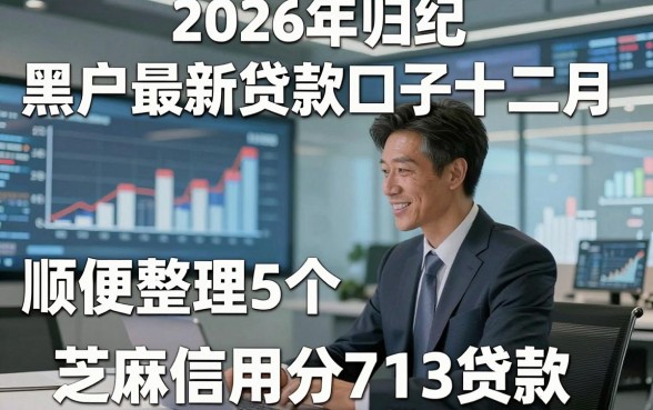 2026年归纳​黑户最新贷款口子十二月，顺便整理5个芝麻信用分713贷款