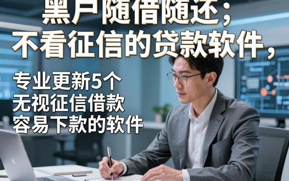 黑户随借随还不看征信的贷款软件，专业更新5个无视征信借款容易下款的软件