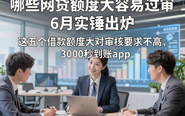 哪些网贷额度大容易过审6月实锤出炉，这五个借款额度大对审核要求不高3000秒到账app反馈很友好