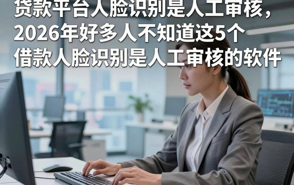 贷款平台人脸识别是人工审核，2026年好多人不知道这5个借款人脸识别是人工审核的软件