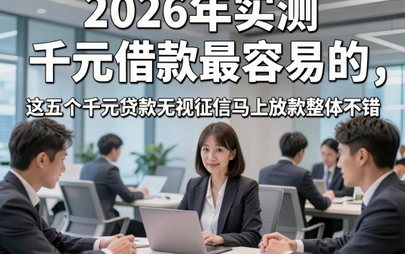 2026年实测​千元借款最容易的，这五个千元贷款无视征信马上放款app整体不错
