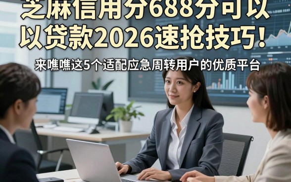 芝麻信用分688分可以贷款2026速抢技巧！来瞧瞧这5个适配应急周转用户的优质平台