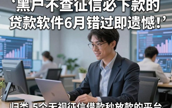 黑户不查征信必下款的贷款软件6月错过即遗憾！归类5个无视征信借款秒放款的平台