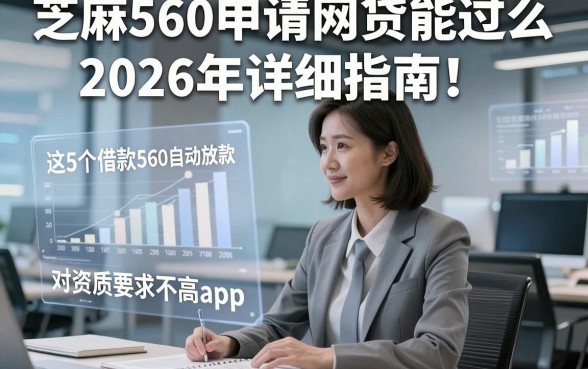 芝麻560申请网贷能过么2026年详细指南！细讲​这5个借款560自动放款对资质要求不高app