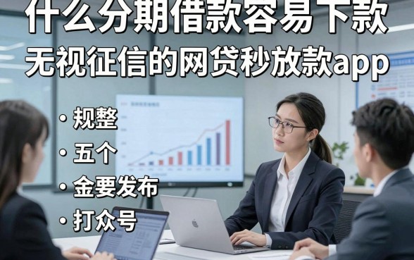 什么分期借款容易下款，规整五个无视征信的网贷秒放款app
