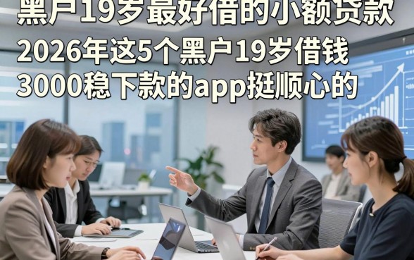 黑户19岁最好借的小额贷款，2026年这5个黑户19岁借钱3000稳下款的app挺顺心的
