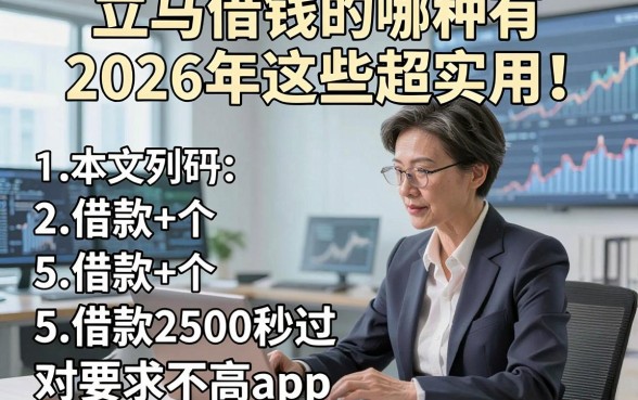 立马借钱的哪种有2026年这些超实用！本文列举5个借款2500秒过对要求不高app