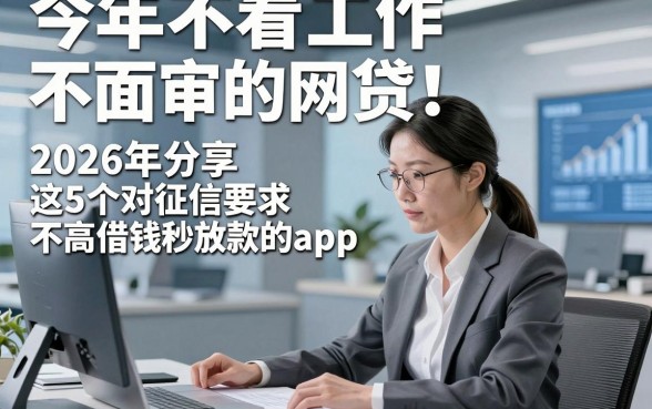 今年不看工作不面审的网贷！2026年分享​这5个对征信要求不高借钱秒放款的app