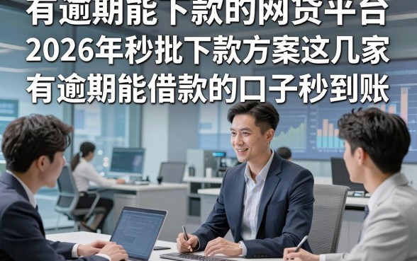 有逾期能下款的网贷平台，2026年秒批下款方案这几家有逾期能借款的口子秒到账
