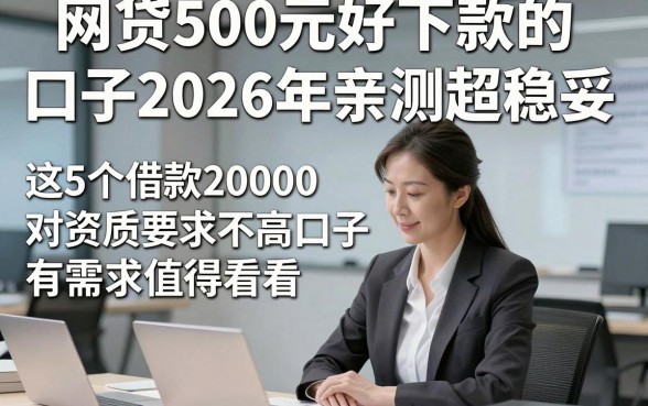 网贷500元好下款的口子2026年亲测超稳妥，这5个借款20000对资质要求不高口子有需求值得看看