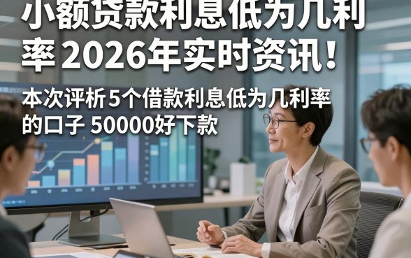 小额贷款利息低为几利率2026年实时资讯！本次评析5个借款利息低为几利率的口子50000好下款