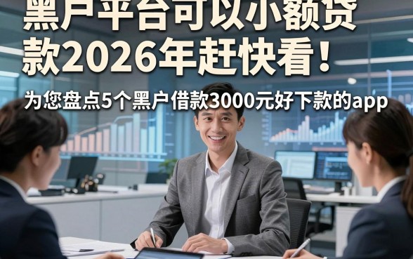 黑户平台可以小额贷款2026年赶快看！为您盘点5个黑户借款3000元好下款的app