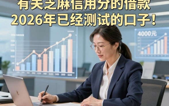 有关芝麻信用分的借款2026年已经测试的口子！本篇陈列5个芝麻信用分贷款4000元自动放款app