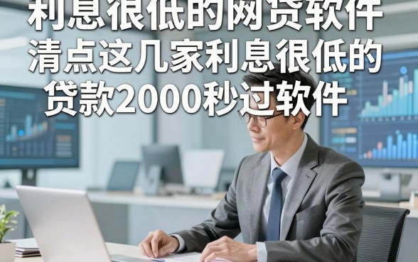 利息很低的网贷软件，清点这几家利息很低的贷款2000秒过软件