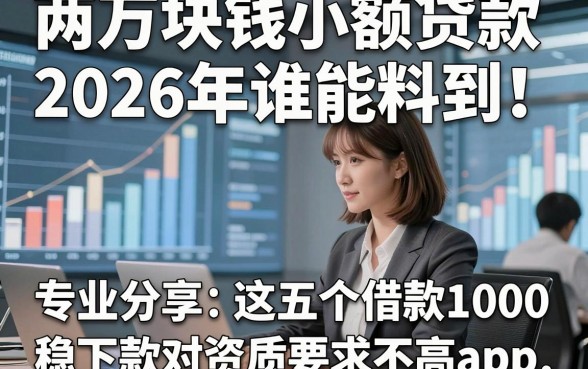 两万块钱小额贷款2026年谁能料到！专业分享这五个借款1000稳下款对资质要求不高app