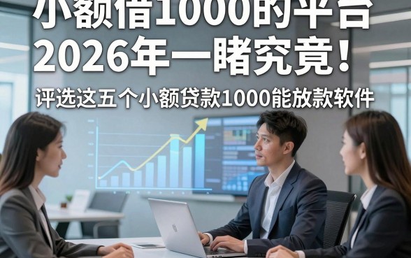 小额借1000的平台2026年一睹究竟！评选这五个小额贷款1000能放款软件