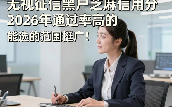 无视征信黑户芝麻信用分2026年通过率高的能选的范围挺广！，今天推选这五个借款口子！