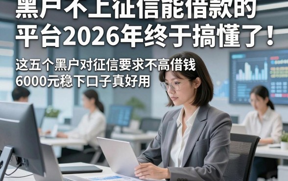 黑户不上征信能借款的平台2026年终于搞懂了，这五个黑户对征信要求不高借钱6000元稳下口子真好用