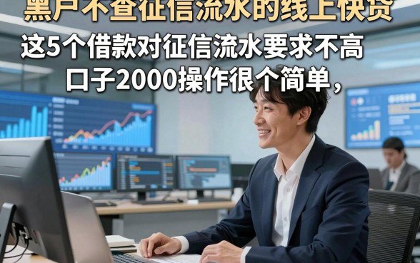 黑户不查征信流水的线上快贷，这5个借款对征信流水要求不高口子2000操作很简单