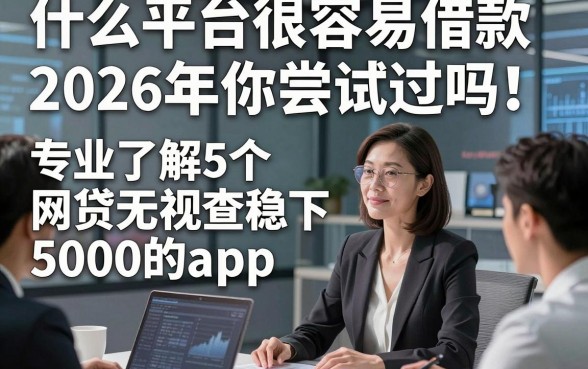 什么平台很容易借款2026年你尝试过吗！专业了解5个网贷无视查稳下5000的app