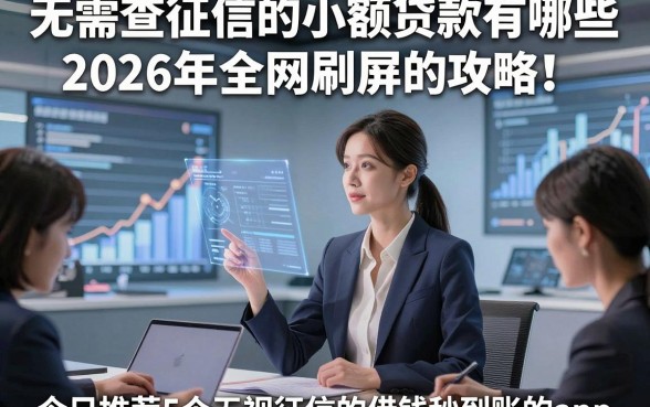 无需查征信的小额贷款有哪些2026年全网刷屏的攻略！今日推荐5个无视征信的借钱秒到账的app