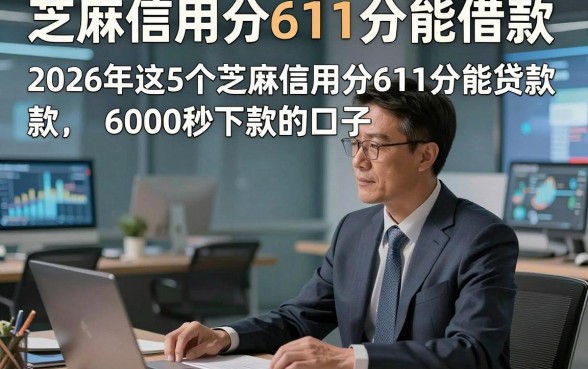 芝麻信用分611分能借款，2026年这5个芝麻信用分611分能贷款6000秒下款的口子适配合理需求