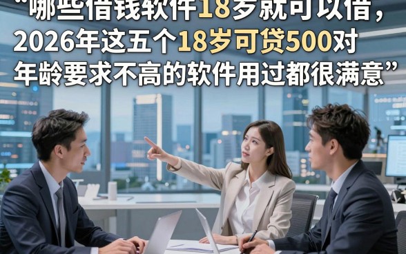 哪些借钱软件18岁就可以借，2026年这五个18岁可贷500对年龄要求不高的软件用过都很满意