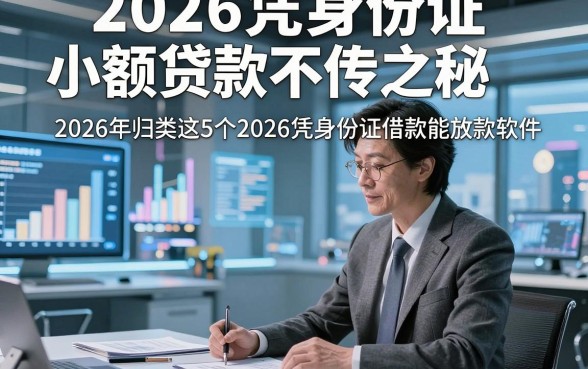 2026凭身份证小额贷款不传之秘，2026年归类这5个2026凭身份证借款能放款软件
