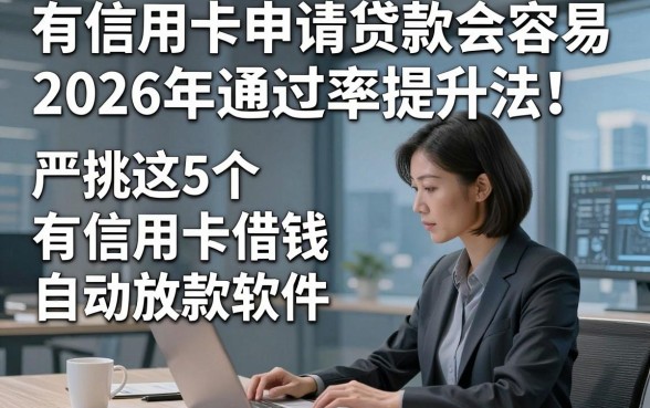 有信用卡申请贷款会容易2026年通过率提升法！严挑这5个有信用卡借钱自动放款软件