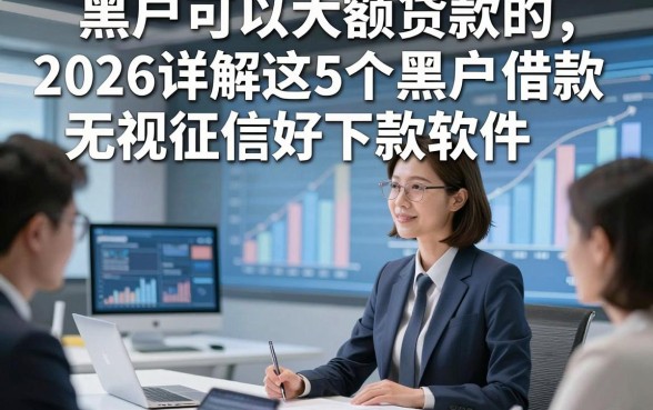 黑户可以大额贷款的，2026详解这5个黑户借款无视征信好下款软件