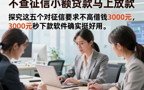 不查征信小额贷款马上放款，探究这五个对征信要求不高借钱3000元秒下款软件确实挺好用