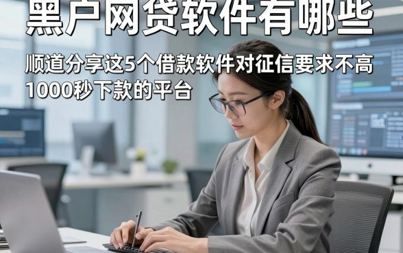 黑户网贷软件有哪些，顺道分享这5个借款软件对征信要求不高1000秒下款的平台