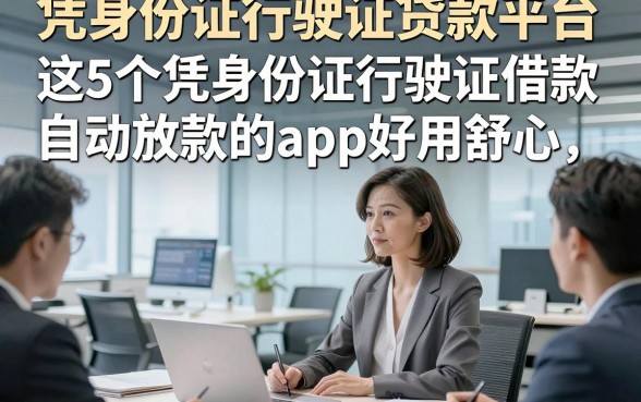 凭身份证行驶证贷款平台，这5个凭身份证行驶证借款自动放款的app好用舒心
