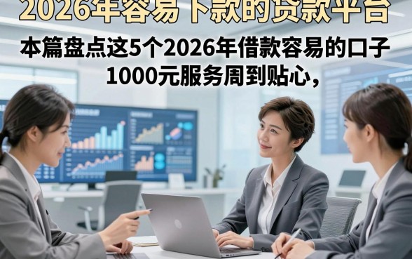2026年容易下款的贷款平台，本篇盘点这5个2026年借款容易的口子1000元服务周到贴心