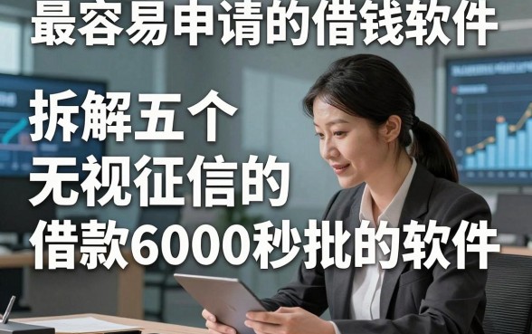 最容易申请的借钱软件，拆解五个无视征信的借款6000秒批的软件