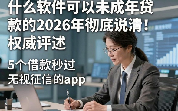 什么软件可以未成年贷款的2026年彻底说清！权威评述5个借款秒过无视征信的app