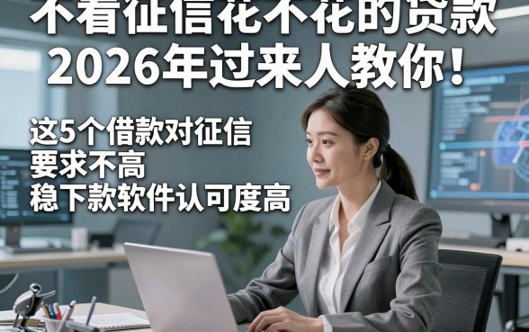 不看征信花不花的贷款2026年过来人教你!这5个借款对征信要求不高稳下款软件认可度高