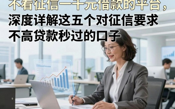 不看征信一千元借款的平台，深度详解这五个对征信要求不高贷款秒过的口子