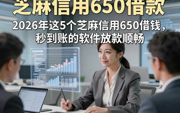 芝麻信用650借款，2026年这5个芝麻信用650借钱秒到账的软件放款顺畅