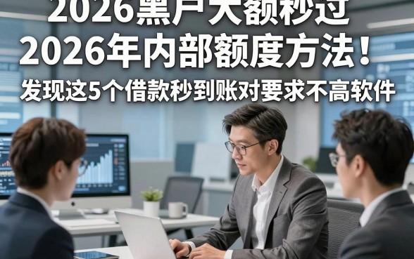 2026黑户大额秒过2026年内部额度方法！发现这5个借款秒到账对要求不高软件