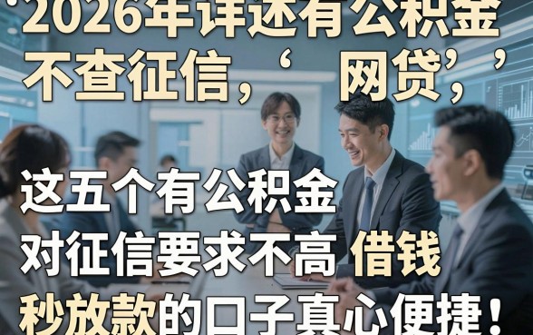 2026年详述有公积金 不查征信 网贷,这五个有公积金 对征信要求不高 借钱 秒放款的口子真心便捷