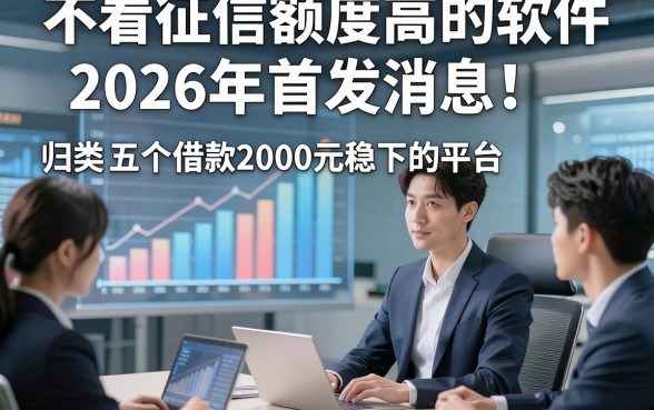 不看征信额度高的软件2026年首发消息！归类​五个借款2000元稳下的平台