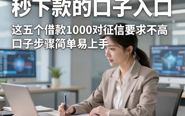 秒下款的口子入口，这五个借款1000对征信要求不高口子步骤简单易上手