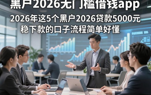 黑户2026无门槛借钱app，2026年这5个黑户2026贷款5000元稳下款的口子流程简单好懂