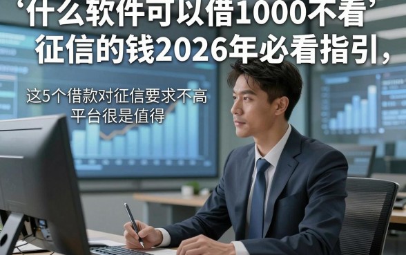 什么软件可以借1000不看征信的钱2026年必看指引，这5个借款对征信要求不高平台很是值得