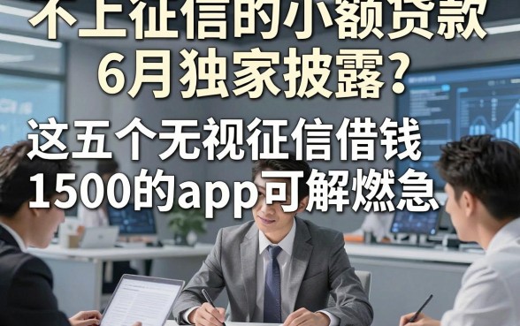 不上征信的小额贷款6月独家披露，这五个无视征信借钱1500的app可解燃急