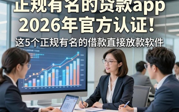 正规有名的贷款app2026年官方认证！建议这5个正规有名的借款直接放款软件