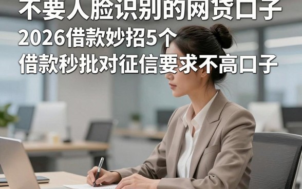 不要人脸识别的网贷口子，2026借款妙招5个借款秒批对征信要求不高口子